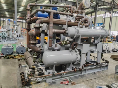 Multi-Stage Gas Circulation Cooled Roots Vacuum Pump System For Concentrated Hydrochloric Acid suppliers